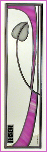 Bud & Swirls Mauve & white Mirror